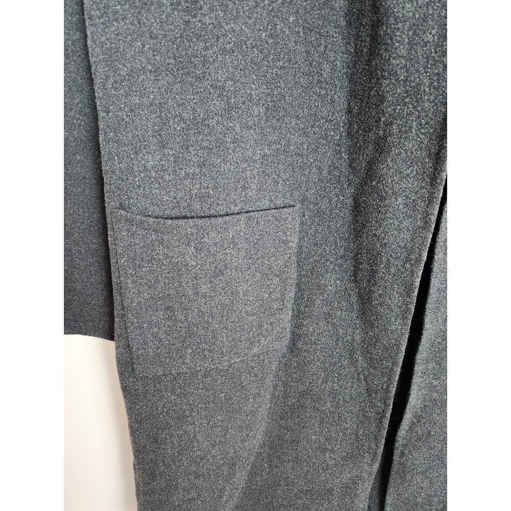 Eileen Fisher Open Front Long Coat Oversized wool cashmere blend sz S old money - Picture 2 of 7